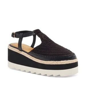 NWT Free People Morning In Mykonos Crochet Platform Wedge Espadrilles Sz 9,5